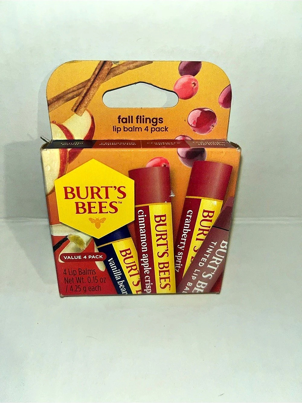 Burt's Bees Fall Flings Lip Balm 4 Pack Lip Balm 4 Pack NWT